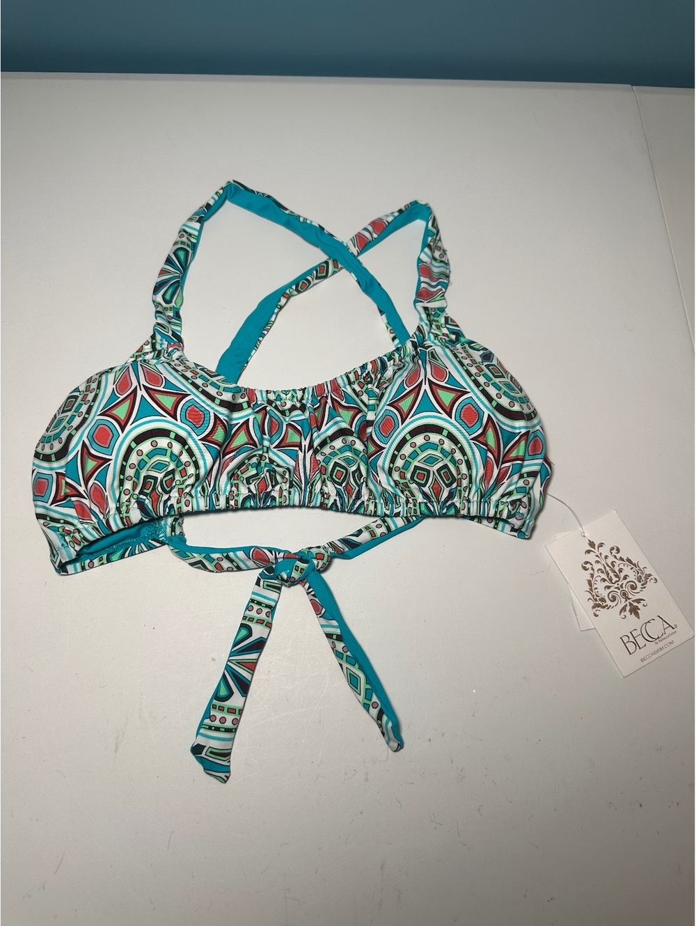 Becca by Rebecca Virtue Large Removable Cups Bikini Top Size Large
